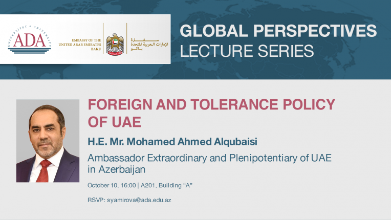UAE Ambassador will deliver a speech "Foreign and Tolerance Policy of UAE"