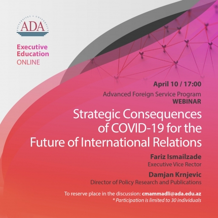 AFSP Webinar: Strategic consequences of COVID-19 for the Future of International Relations.