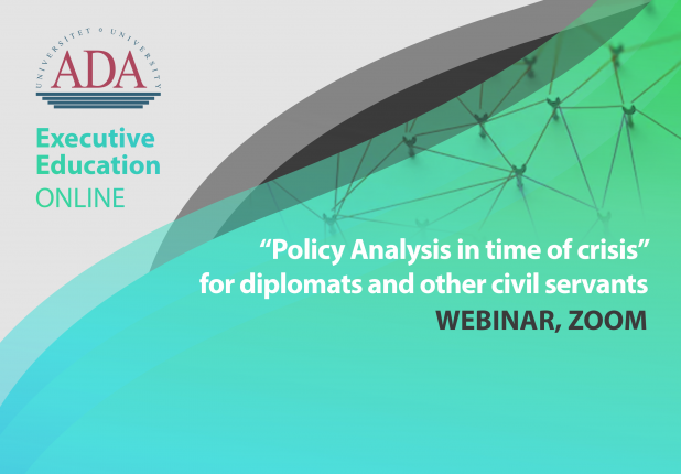 Webinar alert: Policy Analysis in time of crisis'' by Dr. Anar Valiyev
