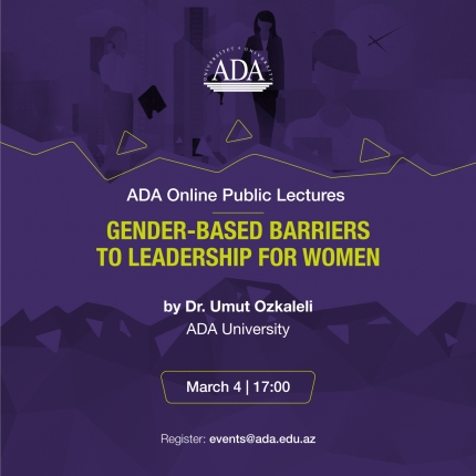 ADA Online Public Lecture: Gender-Based Barriers to Leadership for Women