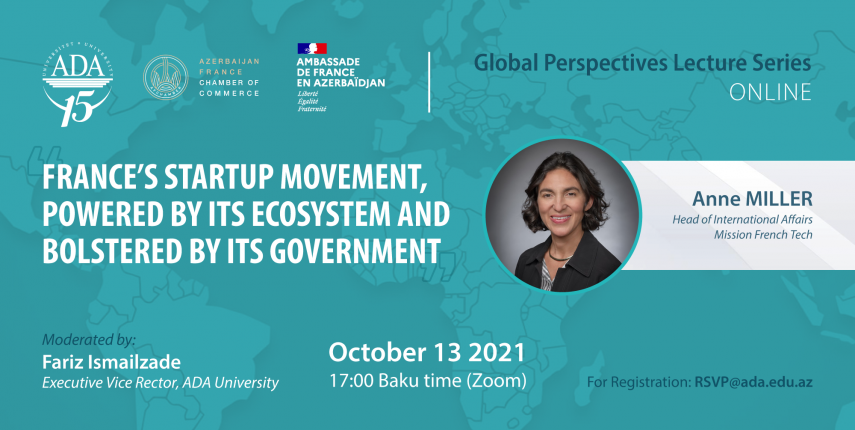 Lecture by Anne Miller: France's startup movement, powered by its ecosystem and bolstered by its government