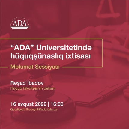 ADA Universitetində hüquqşünaslıq ixtisasının məlumat sessiyası