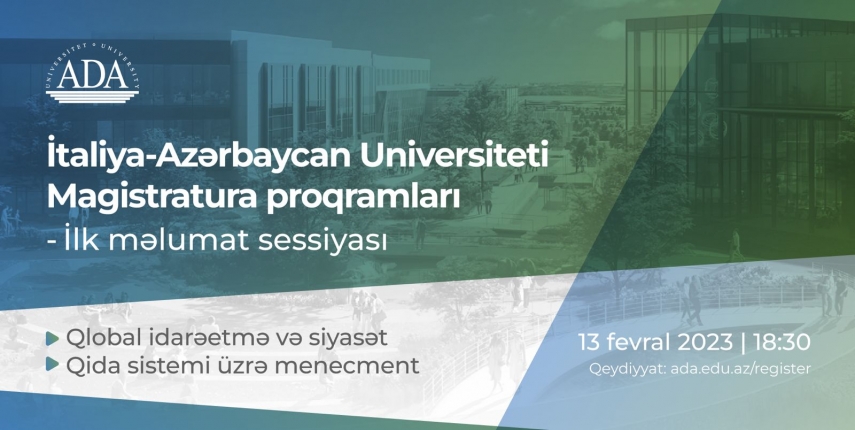 İtaliya-Azərbaycan Universiteti Magistratura Proqramları - İlk Məlumat Sessiyası