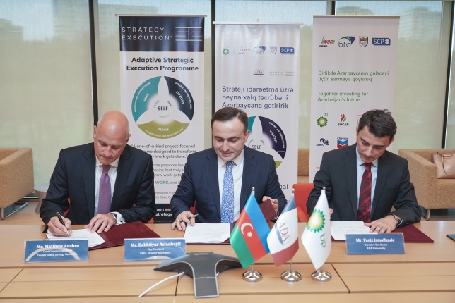 Highly important partnership agreement was signed by and between ADA University and BP