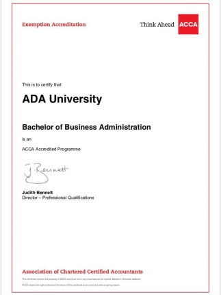 ADA University became ACCA accredited