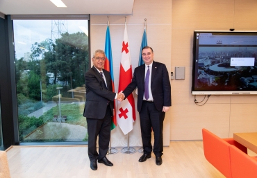 Rector of ADA University, Ambassador Hafiz Pashayev met with the Minister of Education and Science of Georgia, Mikheil Chkhenkeli