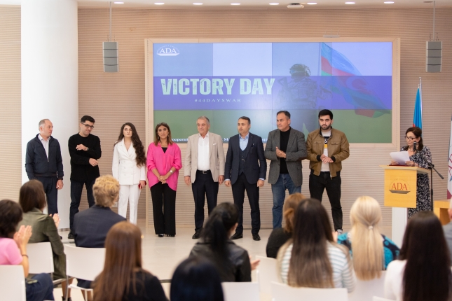 On the occasion of November 8—Victory Day, a feature documentary film called "The Clouded Mountains of Shusha" was screened at ADA University