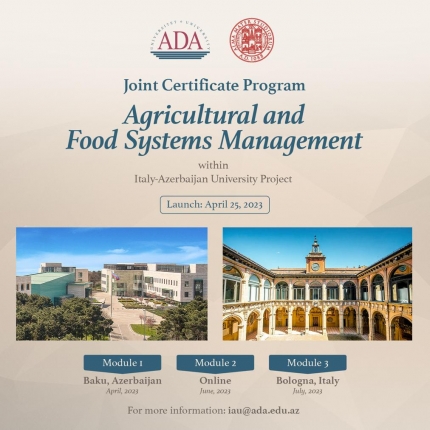 Call for Applications: Joint Certificate Program: Agricultural and Food Systems Management