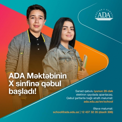 ADA məktəbinə sənəd qəbulu başladı