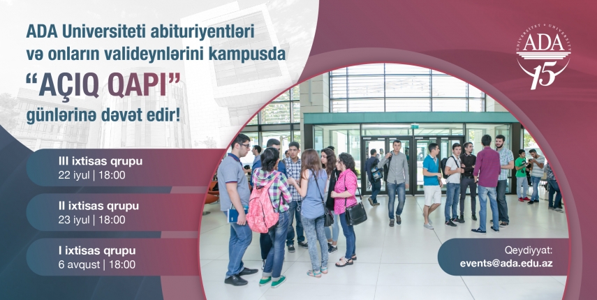 ADA Universitetində “Açıq qapı” günləri başlayır