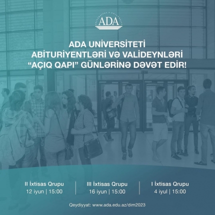 ADA Universitetində Açıq qapı günləri başlayır